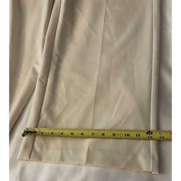 LANE BRYANT Exposed Elastic Waistband Pull On Dress Pants Women 14 Ivory Lined - Picture 12 of 13